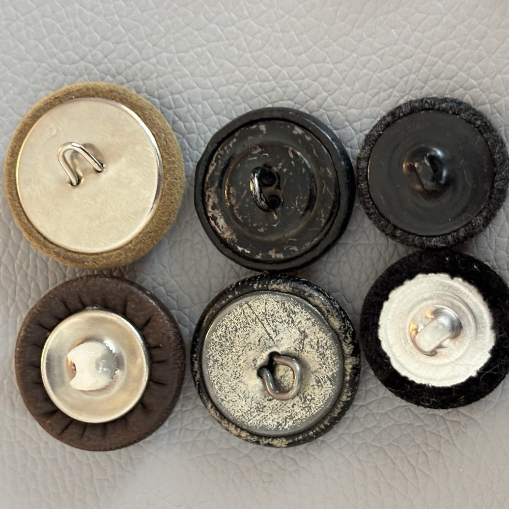Vintage Fabric Covered Button Lot 1930s–50s Wool Tweed Satin & Thread Wrapped - Picture 15 of 16